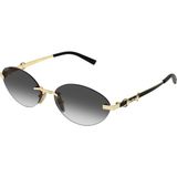 Gucci GG2051S 001 Gold Grey Horsebit Kadin Gunes Gozlugu