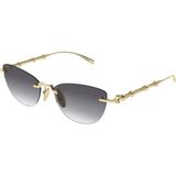 Gucci GG2063S 001 Gold Grey Bamboo Gg Kadin Gunes Gozlugu