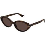 Gucci GG2110S 002 Kadın Güneş Gözlüğü Kahverengi Geometrik Çerçeve ile Şık Tasarım