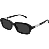 Gucci GG2152S 001 Black Grey Rectangle Kadin Gunes Gozlugu - Siyah - Gri