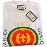 Gucci Göğüs Baskılı T-Shirt - Beyaz - 2XL