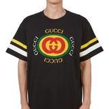Gucci Göğüs Baskılı T-Shirt - Siyah - XL
