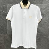 Gucci Göğüste Kilitli G Logolu Pamuklu Polo Yaka T-Shirt - 2XL - 001-Beyaz