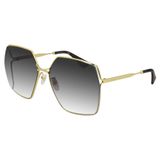 Gucci güneş gözlüğü GG0817S ALTIN/GRİ GÖLGELİ 57/17/140 bayan
