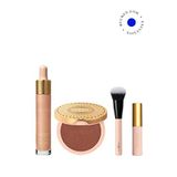 Gucci Illuminateur De Beaute + Glow Highlighter 05 Warm Bronze + Gucci Fırça Ve Mini Mascara Makaj Seti - Krem