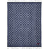Gucci Italyan Tasarımı Gg Çift Taraflı Yün ve Kaşmir Battaniye - 180 x 135 cm - Mavi