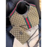 Gucci Logo Detaylı Ithal Çanta - Kahverengi