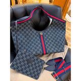 Gucci Logo Detaylı Ithal Çanta - Lacivert