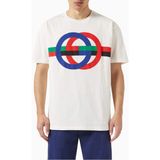 Gucci Önü Baskılı T-Shirt - Beyaz - 2XL