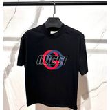 Gucci Pamuklu Jarse Baskılı T-Shirt - 001-Siyah