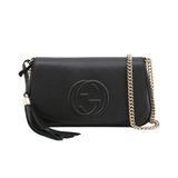Gucci Soho Tassel Chain Crossbody 536224-A7M0G-1000 Kadın Omuz Çantası Siyah