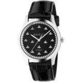 Gucci YA126380 Unısex Kol Saati - Siyah - Gri