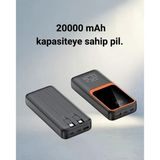 Güçlü 20000 Mah Powerbank 22.5W Hızlı Şarj Dijital Ekran