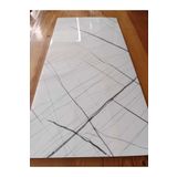 GÜÇLÜ 30x60cm Beyaz-Siyah Mermer Desenli Yapışkanlı Seramik Desen Mutfak Banyo Wc Pvc Duvar Kaplama Paneli