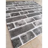 Güçlü 35X70 cm Kendinden Yapışkanlı Esnek Köpük Duvar Kağıdı Paneli 3D Boyutlu Tuğla Desen - Antrasit - 1 Adet - Antrasit - Beyaz