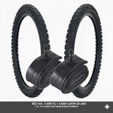 güçlü bisikletmotosiklet 20 Jant Lastik Seti - 2 Dış + 2 İç Lastik Oto Kalın Sibop - 20x1.75 / 2.125 Uyumlu