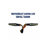güçlü bisikletmotosiklet Motosiklet Kayan Işık Sarı Led Sinyal Ve Sabit Kırmızı Park Lambalı 2 Adet CG Kuba Falcon Arora RKS