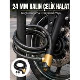 Güçlü Çelik Halat Yapısıyla Motosik, Bisik Ve Scooter İçin Güvenli Kilit
