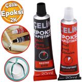Guclu Epoksi Yapistirici Metal Plastik Seramik Cam Celik Yapistirici 20 + 20 Gr Hizli Kuruyan