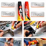 Güçlü İkiz Yapıştırıcı Cam Plastik Ahşap İçin Hızlı Kuruyan Endüstriyel Süper Yapıştırıcı