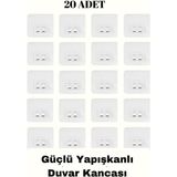 Güçlü Kendinden Yapışkanlı Kancalar Köşe Rafı Banyo Rafı Duş Rafı Kancası, Su Geçirmez Askı 20 Adet - 001-Renkli