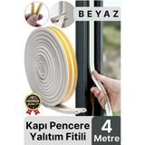 Güçlü Kendinden Yapışkanlı Kapı Pencere Soğuk Hava Geçirmez Yalıtım Izolasyon Beyaz Fitil 4 Metre
