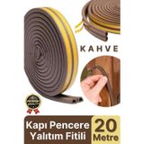 Güçlü Kendinden Yapışkanlı Kapı Pencere Soğuk Hava Geçirmez Yalıtım İzolasyon Kahve Fitil 20 Metre