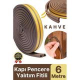 Güçlü Kendinden Yapışkanlı Kapı Pencere Soğuk Hava Geçirmez Yalıtım İzolasyon Kahve Fitil 6 Metre