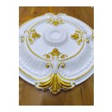 GÜÇLÜ ROMA DESENLİ METALİK BOYALI TAVAN GÖBEĞİ 40 cm - ALTIN (Gold) Renk