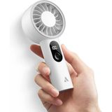 Güçlü Taşınabilir Fan, Güçlü El Fan, Usb Şarj Edilebilir [10H Maksimum Soğutma Süresi], Mini Kişisel Pille Çalışan, Seyahat İçin Cep, Yaz, Kadınlar, Kızlar İçin Hediyeler -Beyaz