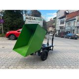 Güçlü Yüksek Kaliteliyerli Üretim 500KG Yüktaşıma Kapasiteli Elektrikli El Arabası - Açık Sarı