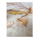 gudelidekor Hasır Bambu Rattan Mini Sepet 9x4