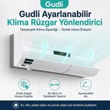 Gudli Ayarlanabilir Klima Rüzgar Yönlendirici Teleskopik Klima Siperliği Direkt Hava Önleyici