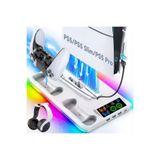 Gudli PS5 Soğutmalı Dikey Stand RGB Işıklı Dual Controller Şarj İstasyonu