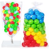 Gueevin 98,4 x 59,1 inç Plastik Balon Damla Torbalar, Şeffaf Dev Saklama Torbaları, Taşıma için Büyük Balon Torbaları, Doğum Günü Kutlaması, Noel Yeni Yıl Arifesi Parti Malzemeleri (4)