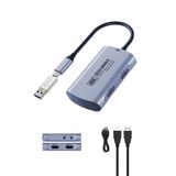 Guermok 4K 60FPS Video Yakalama Kartı, USB 3.0 HDMI Capture Card, 4K60 Geçiş Desteği, 1440P 144Hz / 1080P 240Hz, Ses Girişi ve Mikrofon Çıkışı, PS5, Xbox, Switch, PC, Mac Uyumlu