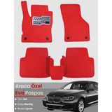 Guerrino Bmw 5 Serisi F10 Sedan (2010-2017) Uyumlu Eva Paspas Tam Set–araca Özel,su Geçirmez - Kırmızı