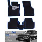 Guerrino Bmw 5 Serisi F10 Sedan (2010-2017) Uyumlu Eva Paspas Tam Set–araca Özel,su Geçirmez - Siyah - Mavi