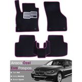 Guerrino Bmw 5 Serisi F10 Sedan (2010-2017) Uyumlu Eva Paspas Tam Set–araca Özel,su Geçirmez - Siyah - Pembe