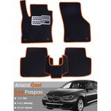 Guerrino Bmw 5 Serisi F10 Sedan (2010-2017) Uyumlu Eva Paspas Tam Set–araca Özel,su Geçirmez - Siyah - Turuncu