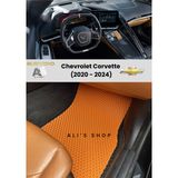 GUERRINO Chevrolet-Corvette Için 2020-2024 Arası Araca Özel Yeni Nesil Eva Mat Oto Paspas Havuzlu Eva Paspas - Siyah