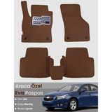 Guerrino Chevrolet Cruze (2008-2014) Uyumlu Eva Paspas Tam Set–araca Özel,su Geçirmez,kolay Montaj - Koyu Kahverengi