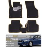 Guerrino Chevrolet Cruze (2008-2014) Uyumlu Eva Paspas Tam Set–araca Özel,su Geçirmez,kolay Montaj - Siyah - Bej