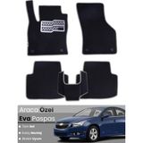 Guerrino Chevrolet Cruze (2008-2014) Uyumlu Eva Paspas Tam Set–araca Özel,su Geçirmez,kolay Montaj - Siyah - Gri