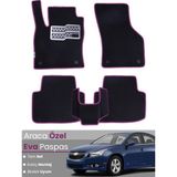 Guerrino Chevrolet Cruze (2008-2014) Uyumlu Eva Paspas Tam Set–araca Özel,su Geçirmez,kolay Montaj - Siyah - Pembe