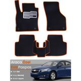 Guerrino Chevrolet Cruze (2008-2014) Uyumlu Eva Paspas Tam Set–araca Özel,su Geçirmez,kolay Montaj - Siyah - Turuncu