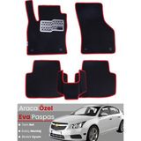 Guerrino Chevrolet Cruze Hatchback (2008-2014) Uyumlu Eva Paspas Tam Set–araca Özel,su Geçirmez - Siyah - Kırmızı