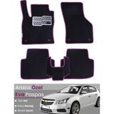 Guerrino Chevrolet Cruze Hatchback (2008-2014) Uyumlu Eva Paspas Tam Set–araca Özel,su Geçirmez - Siyah - Pembe