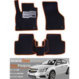 Guerrino Chevrolet Cruze Hatchback (2008-2014) Uyumlu Eva Paspas Tam Set–araca Özel,su Geçirmez - Siyah - Turuncu
