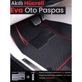 Guerrino Fiat Albea (2002-2005) Uyumlu Eva Paspas Tam Set–araca Özel,su Geçirmez,kolay Montaj - Siyah - Bordo